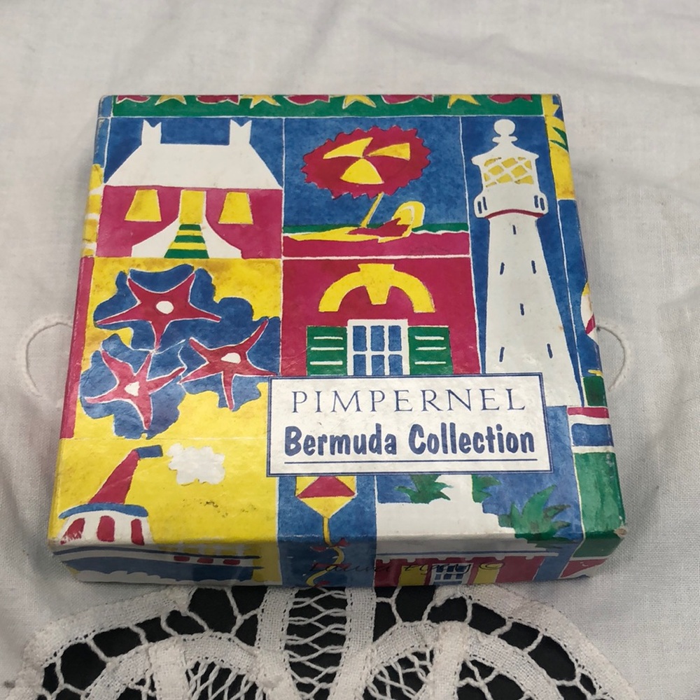 Set Of 6 Pimpernel Coasters Bermuda National Trust Cottages NWOT